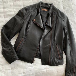 Black Rivet Black Leather Jacket